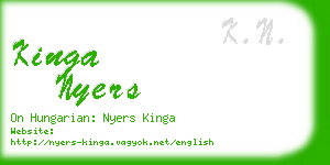 kinga nyers business card